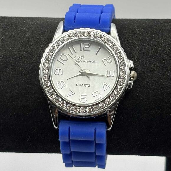 Blue Crystal Geneva Watch - Picture 1 of 4